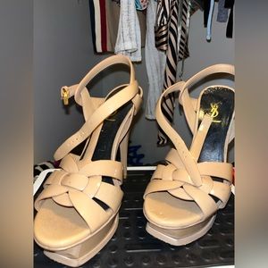 YSL Tan Heels